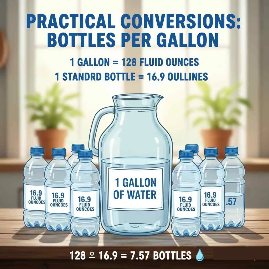 how many ounces in a gallon of water

