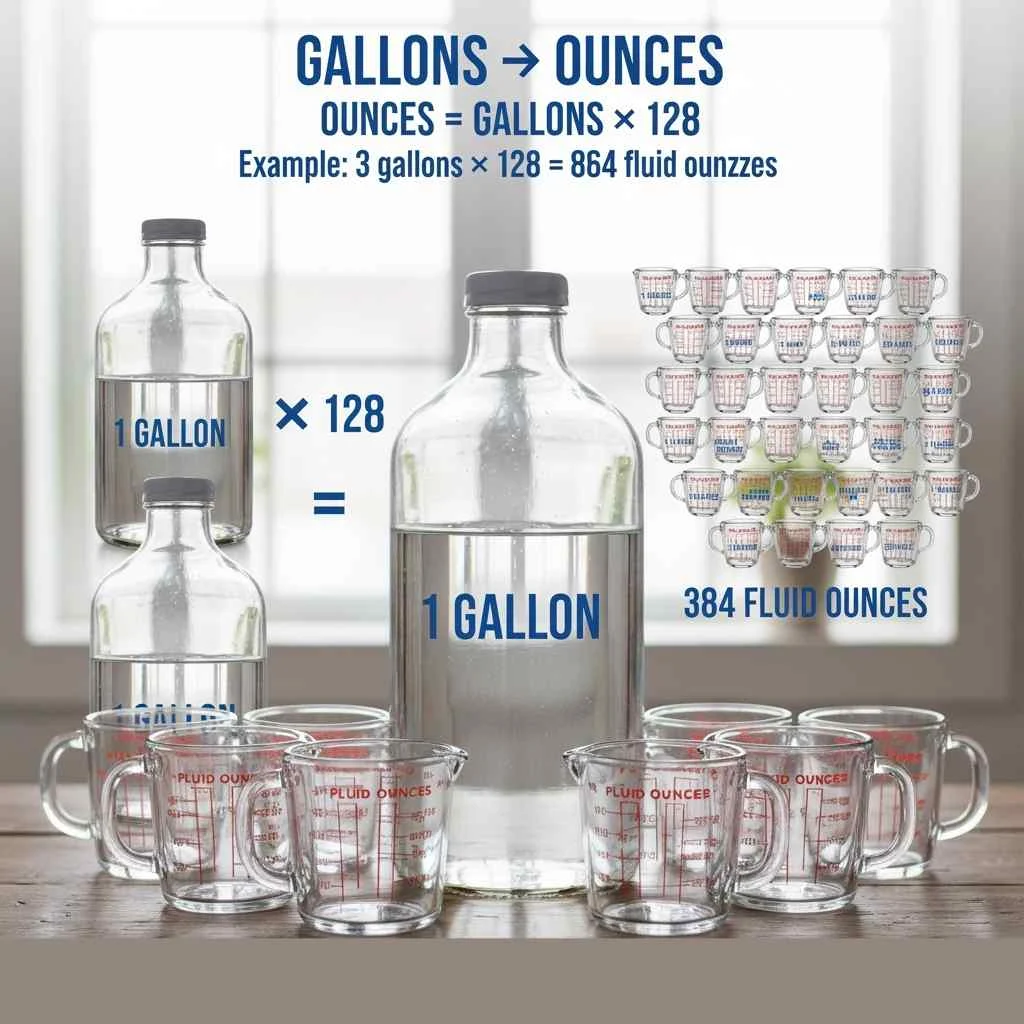how many ounces in a gallon of water

