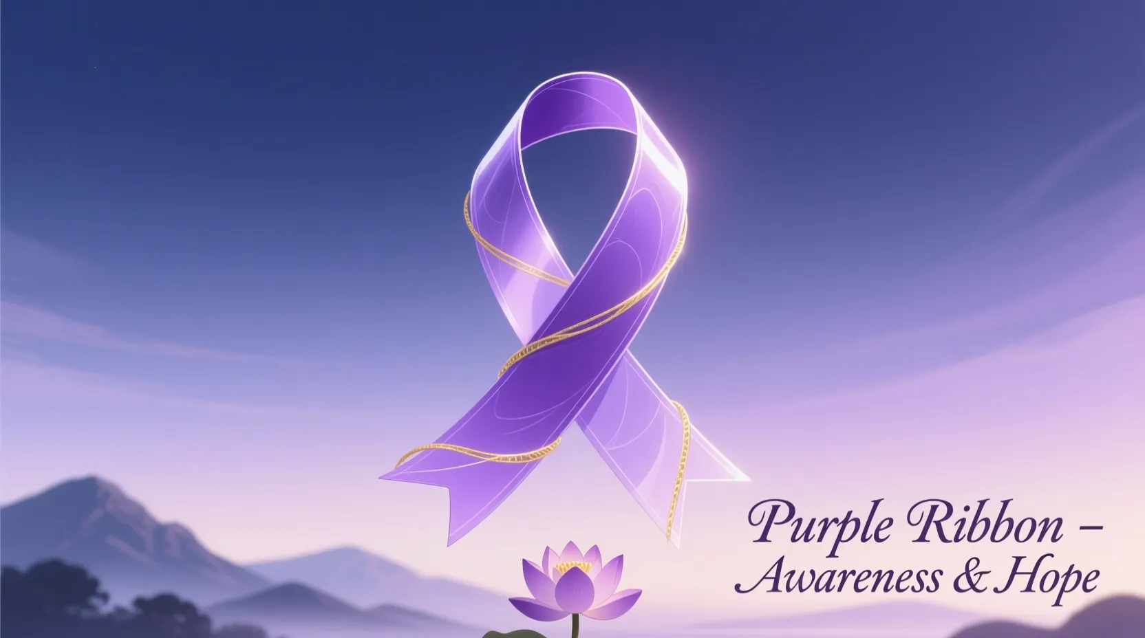 What Does a Purple Ribbon Mean