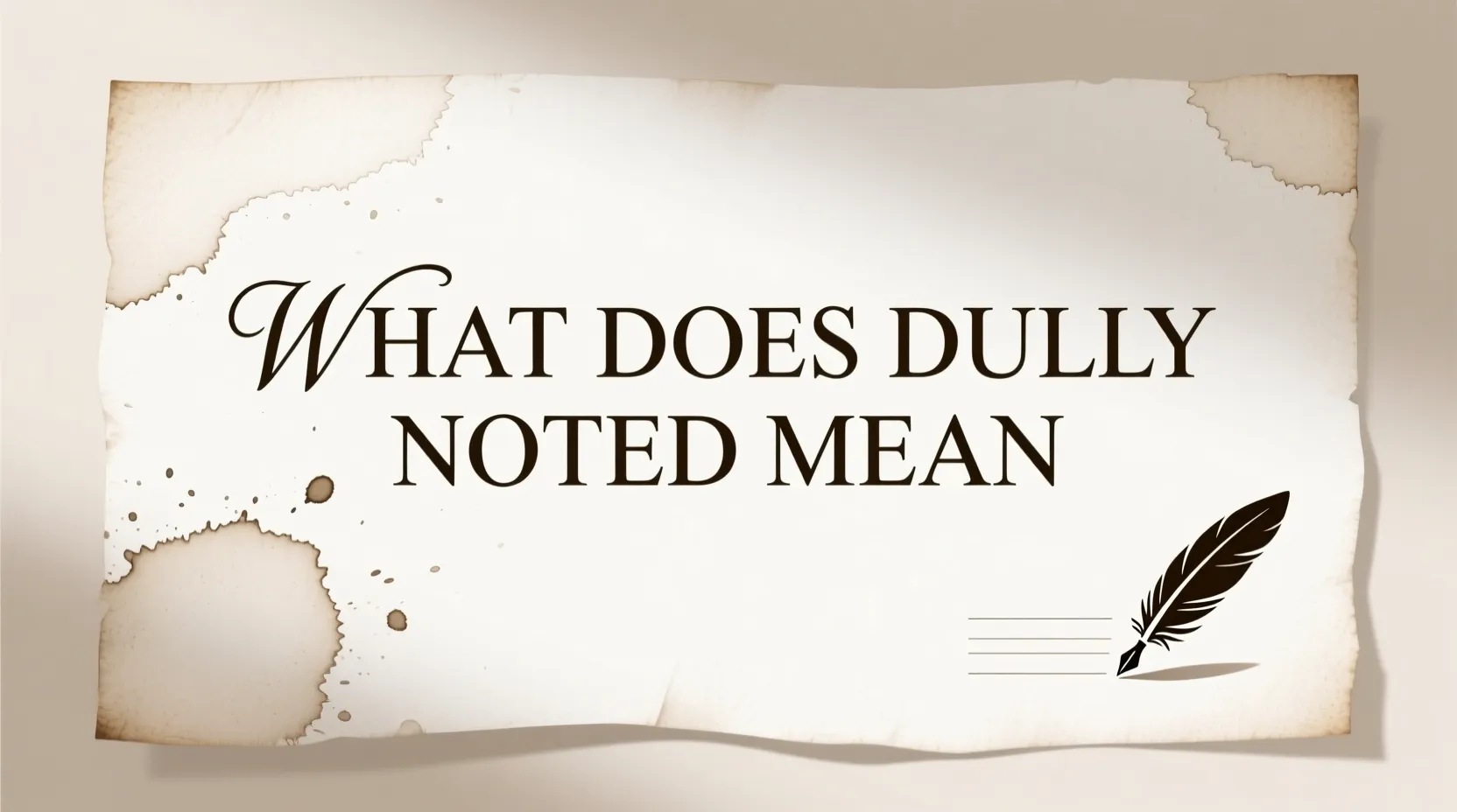 What Does Duly Noted Mean