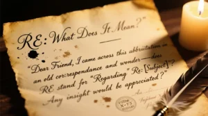 What Does RE Mean in a Letter